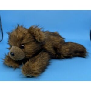The Bearington Collection Snuggly Ben Brown Plush Lay Down approx  14"